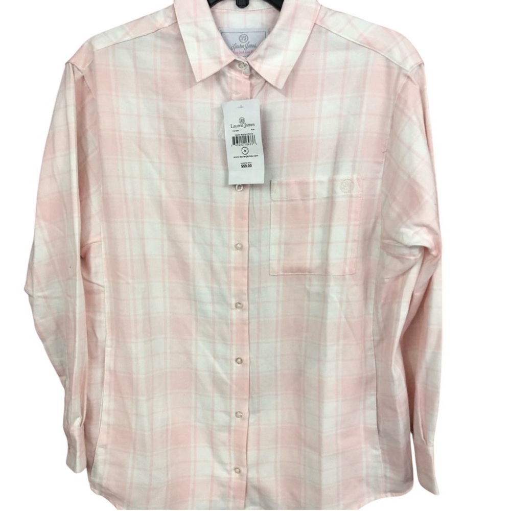 LAUREN JAMES HAYDEN BOYFRIEND PLAID SHIRT S‎